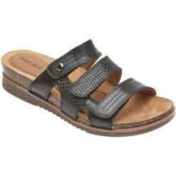 Cobb Hill Shoes Cobb Hill May Slide Sandals - Womens -WOMENS SANDALS Sales Shop CL CI7776 BLK1