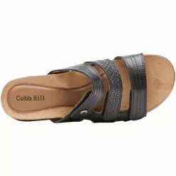 Cobb Hill Shoes Cobb Hill May Slide Sandals - Womens -WOMENS SANDALS Sales Shop CL CI7776 BLK3