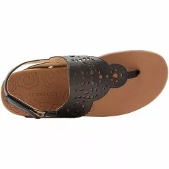Rockport Shoes Rockport Ridge Circle Sling Flip Flops - Womens -WOMENS SANDALS Sales Shop RP CH4437 BLK3