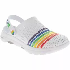 Skechers Shoes Skechers Go Walk 5 Pride Clogs - Womens -WOMENS SANDALS Sales Shop SK 111141 WHT1