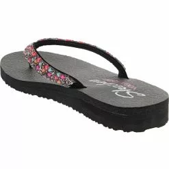 Skechers Shoes Skechers Meditation Daisy Delig Flip Flops - Womens -WOMENS SANDALS Sales Shop SK 31559 BLK3