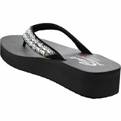 Skechers Shoes Skechers Vinyasa Glory Day Flip Flops - Womens -WOMENS SANDALS Sales Shop SK 31619 BLK3