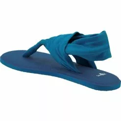 Sanuk Shoes Sanuk Yoga Sling 2 Spectrum Flip Flops - Womens -WOMENS SANDALS Sales Shop SU 1020273 BLU3