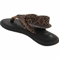 Sanuk Shoes Sanuk Yoga Sling 2prints Flip Flops - Womens -WOMENS SANDALS Sales Shop SU 1100698 BRN3