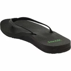 Sanuk Shoes Sanuk Yoga Joy Flip Flop Womens Sandals -WOMENS SANDALS Sales Shop SU SWS10275 BLK3